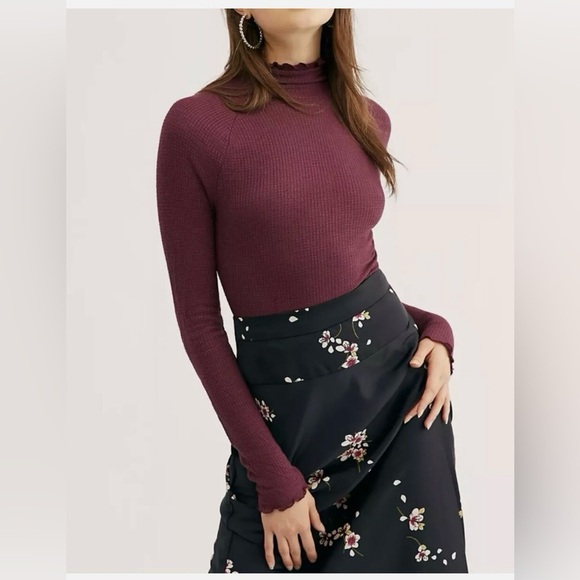 Free People Intimately Free Make It Easy Thermal Top In Light Pink, Sz Large NWT - Picture 1 of 8